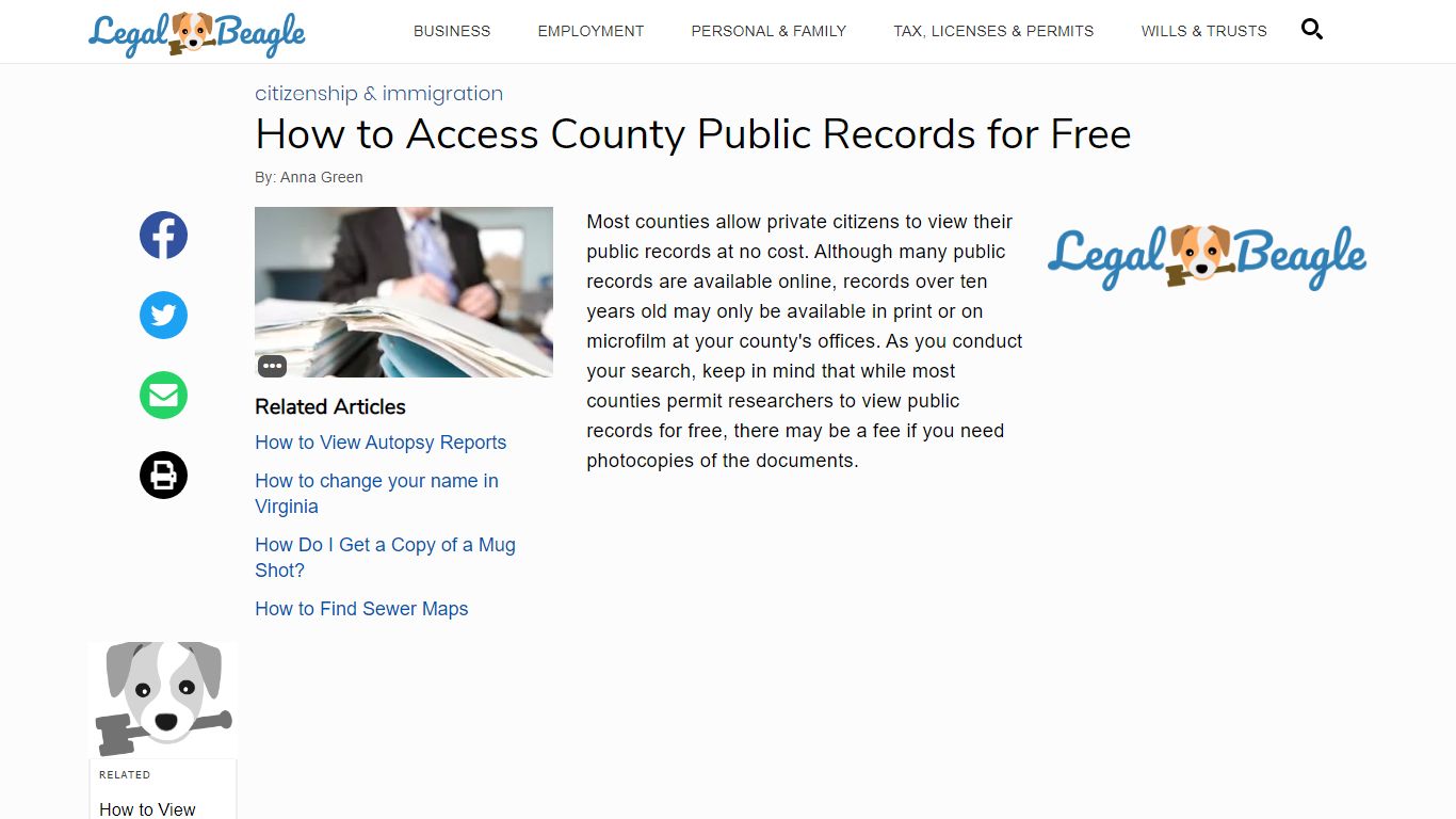 How to Access County Public Records for Free | Legal Beagle